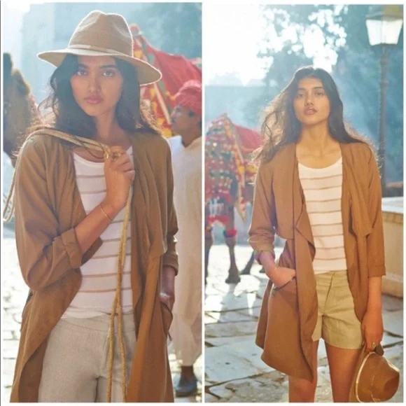 EUC Anthropologie Day Tripper trench coat size M - Picture 3 of 6